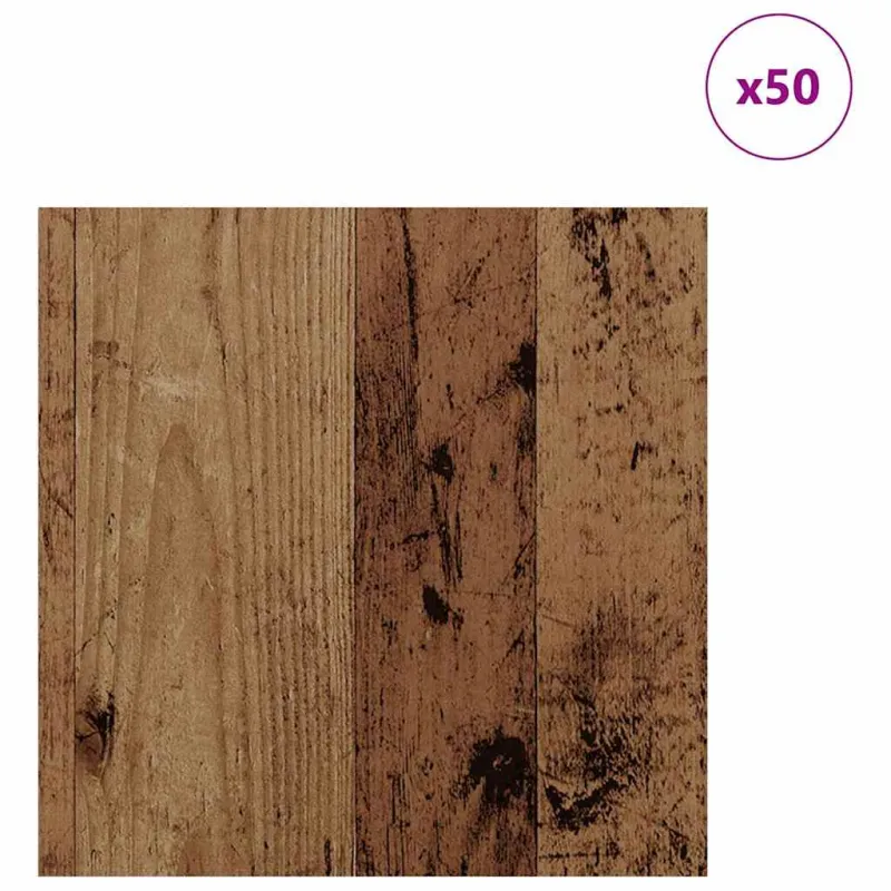 Dekoratyvinės Panelės 50 pcs Senas medis 30 x 30 x 0.27 cm