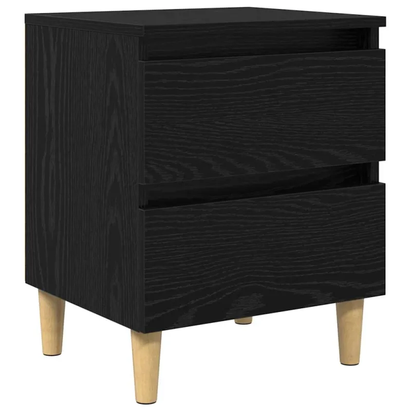 Lova spintelės su stalčių 2 pcs Juodas ąžuolas 40 x 35 x 50 cm