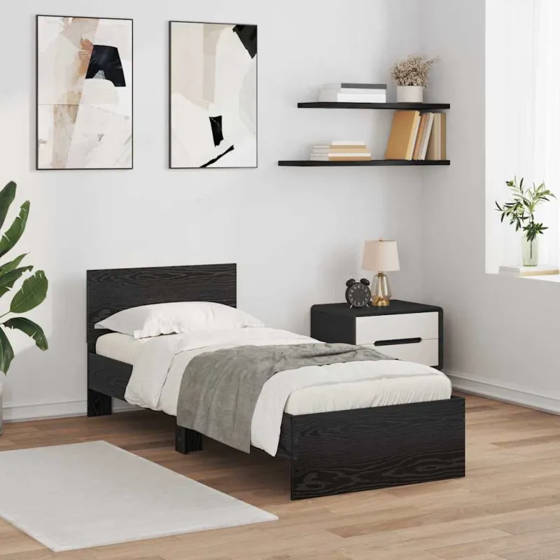 Lovos rėmas Juodas ąžuolas 75 x 190 cm Apdirbta mediena