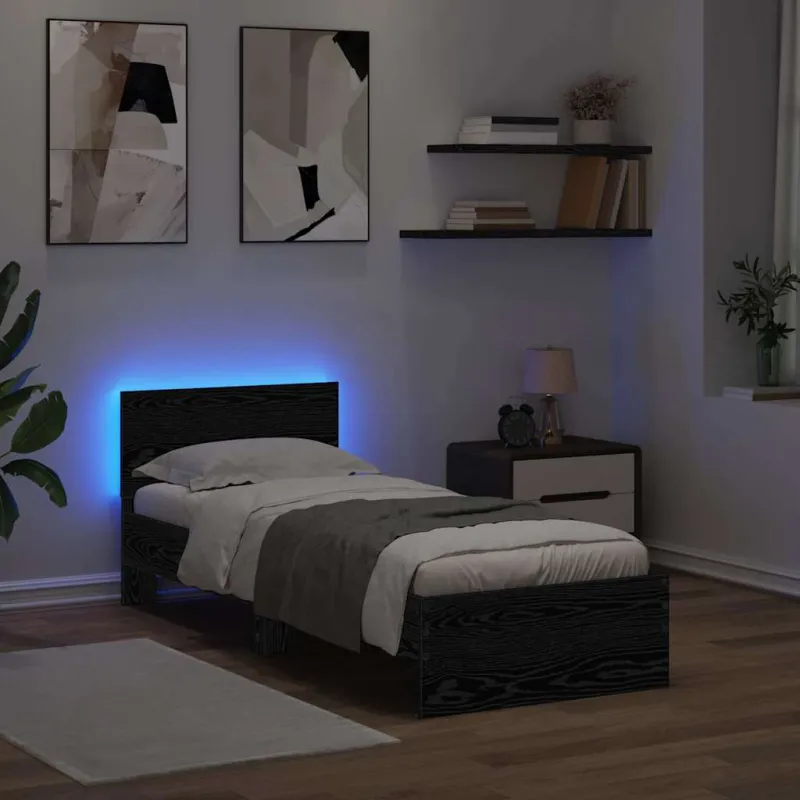 Lovos rėmas Juodas ąžuolas 75 x 190 cm Apdirbta mediena