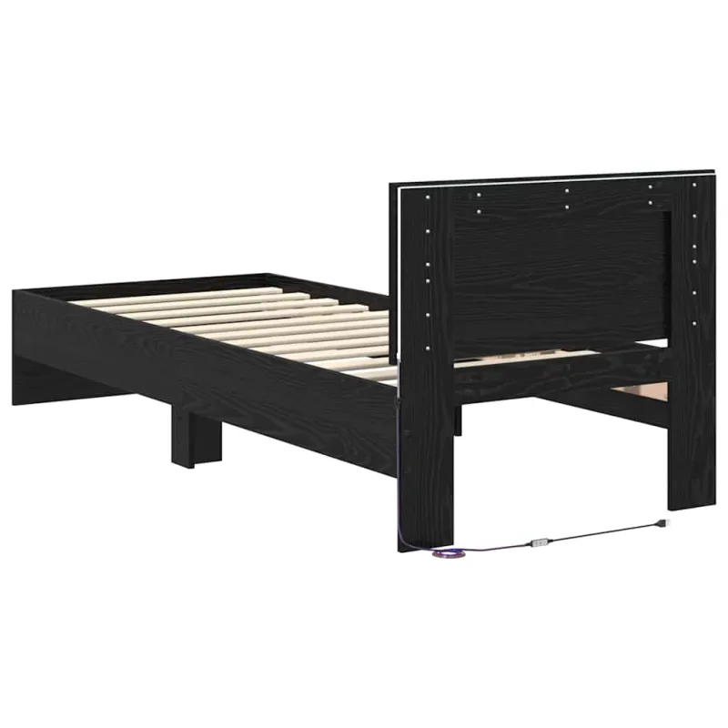 Lovos rėmas Juodas ąžuolas 75 x 190 cm Apdirbta mediena