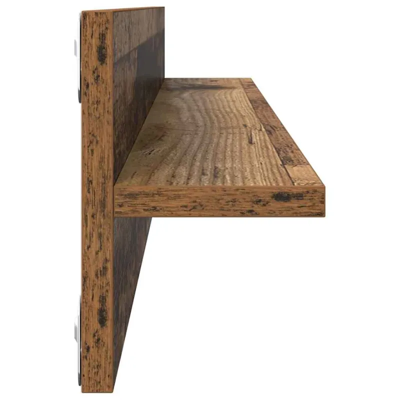Sieninės lentynos 4 pcs Senovinis medis 80 x 11,5 x 18 cm