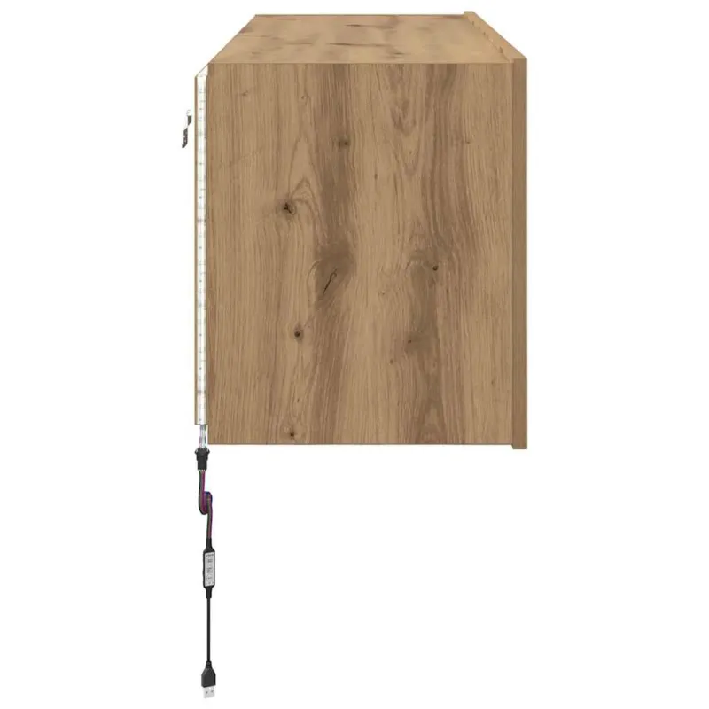 TV sieninė spintelė su LED Amatininkų ąžuolas 100 x 35 x 41 cm