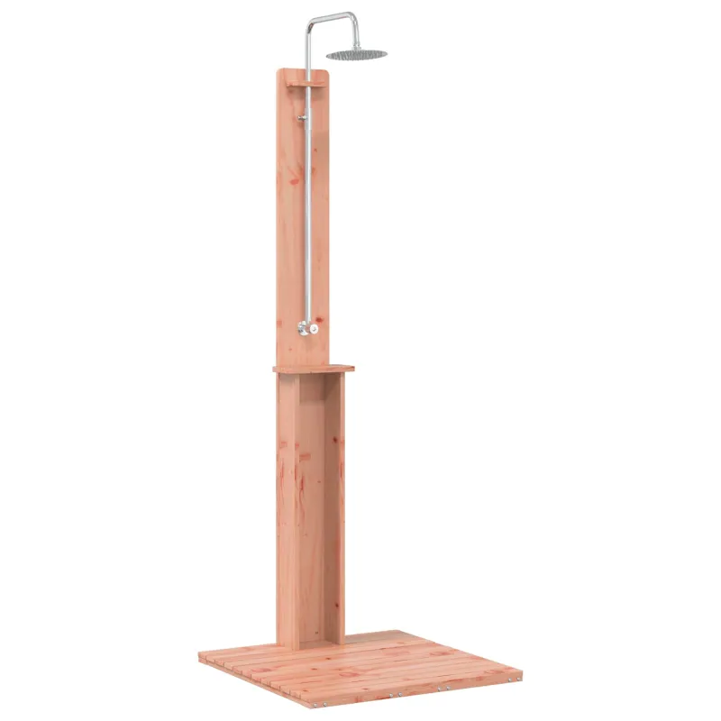 Lauko dušas 206 cm Kietosios maumedžio ir nerūdijančio plieno