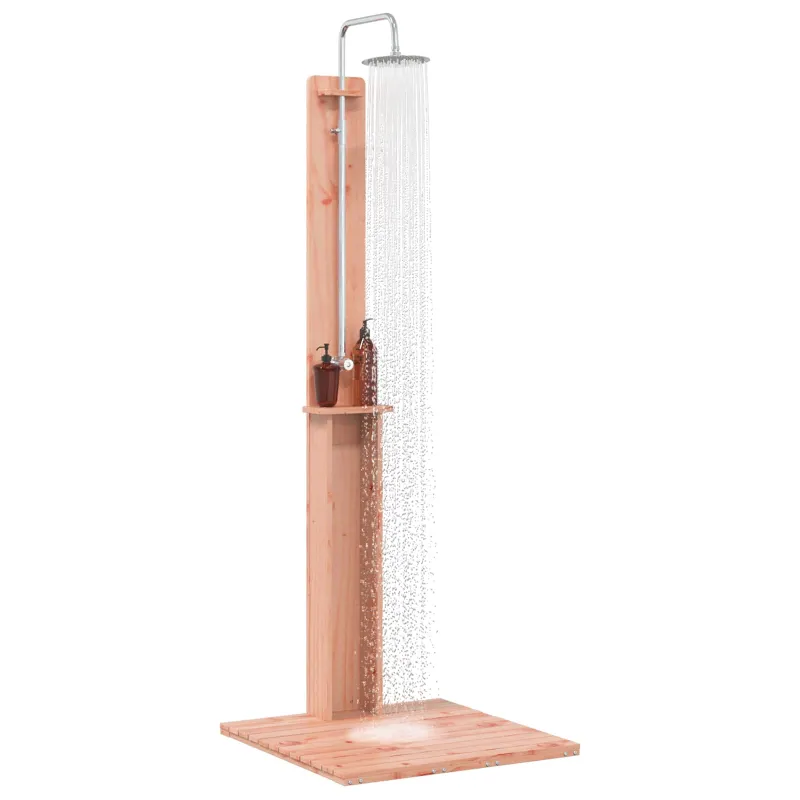 Lauko dušas 206 cm Kietosios maumedžio ir nerūdijančio plieno