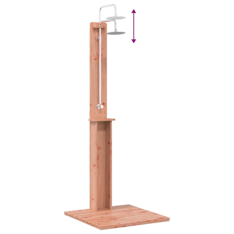 Lauko dušas 206 cm Kietosios maumedžio ir nerūdijančio plieno