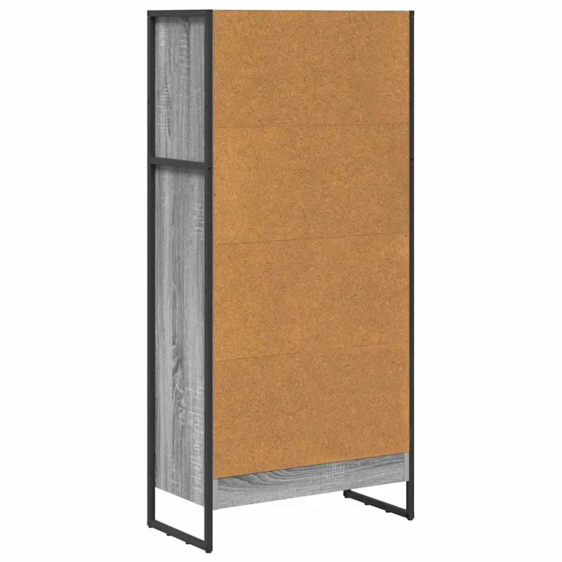 Knygų spinta Pilkas Sonoma 60 x 30 x 121 cm Apdirbta mediena