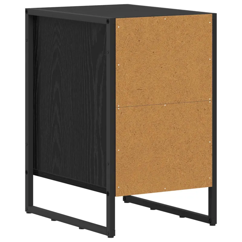 Naktinis staliukas 2 pcs Juodas ąžuolas 39.5 x 30 x 50 cm