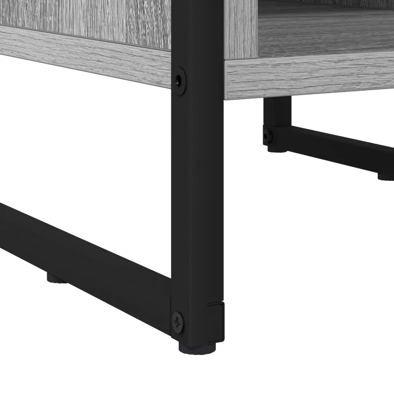 Naktinis staliukas 2 pcs Pilkas Sonoma 39.5 x 30 x 50 cm