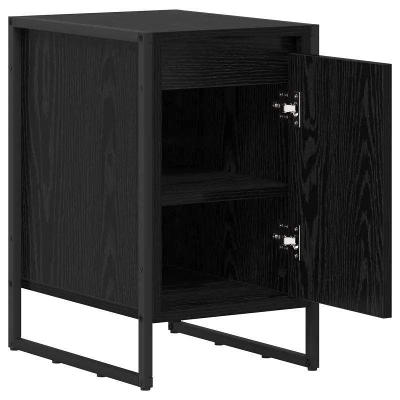 Naktinis staliukas 2 pcs Juodas ąžuolas 39,5 x 30 x 50 cm