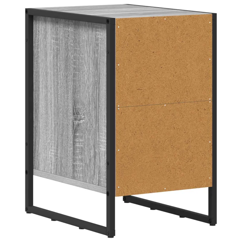 Naktinis staliukas 2 pcs Pilkas Sonoma 39,5 x 30 x 50 cm
