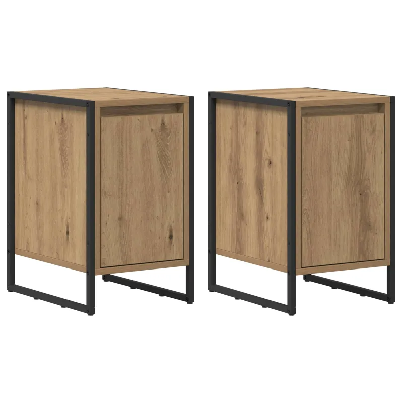 Naktinis staliukas 2 pcs Meistrų ąžuolas 39,5 x 30 x 50 cm