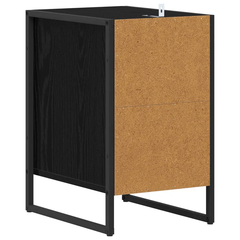 Naktinis staliukas 2 pcs Juodas ąžuolas 39,5 x 30 x 50 cm