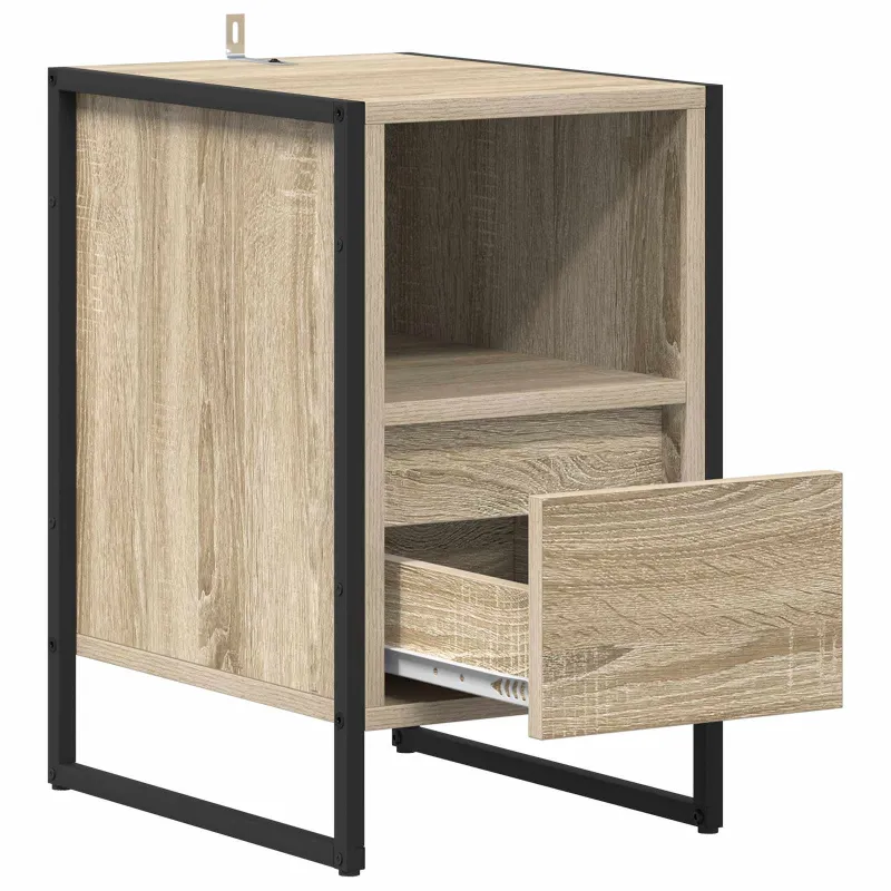 Naktinis staliukas su stalčių 2 pcs Sonoma 39,5 x 30 x 50 cm