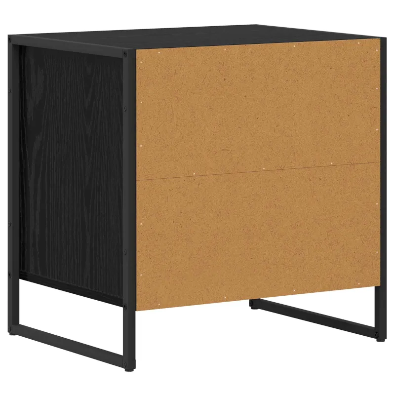 Naktinis staliukas 2 pcs Juodas ąžuolas 50 x 39,5 x 50 cm