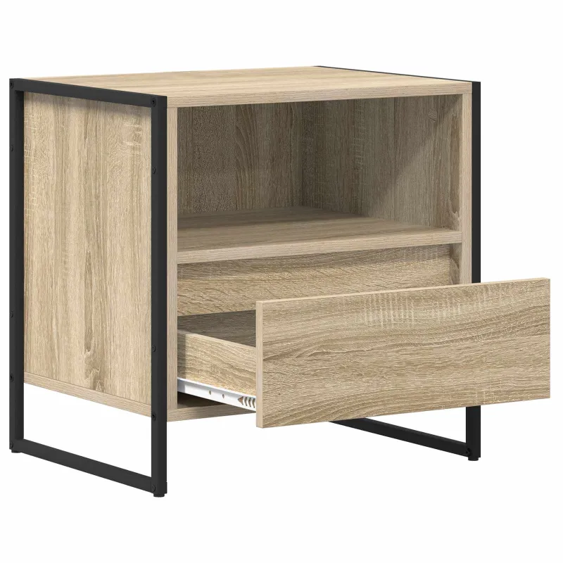 Naktinis staliukas su stalčių 2 pcs Sonoma 50 x 39,5 x 50 cm