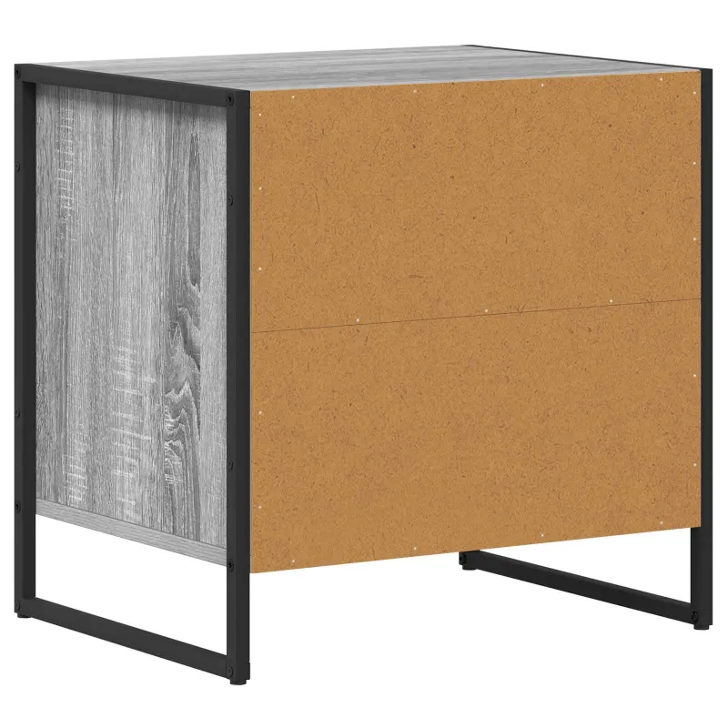 Naktinis staliukas 2 pcs Pilkas Sonoma 50 x 39,5 x 50 cm