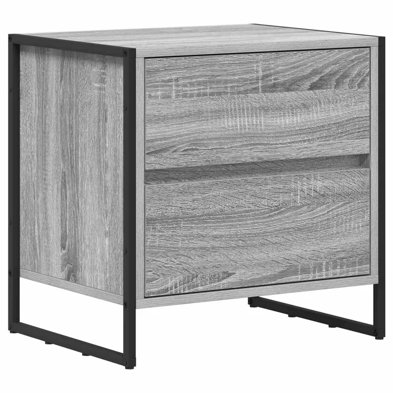 Naktinis staliukas 2 pcs Pilkas Sonoma 50 x 39.5 x 50 cm