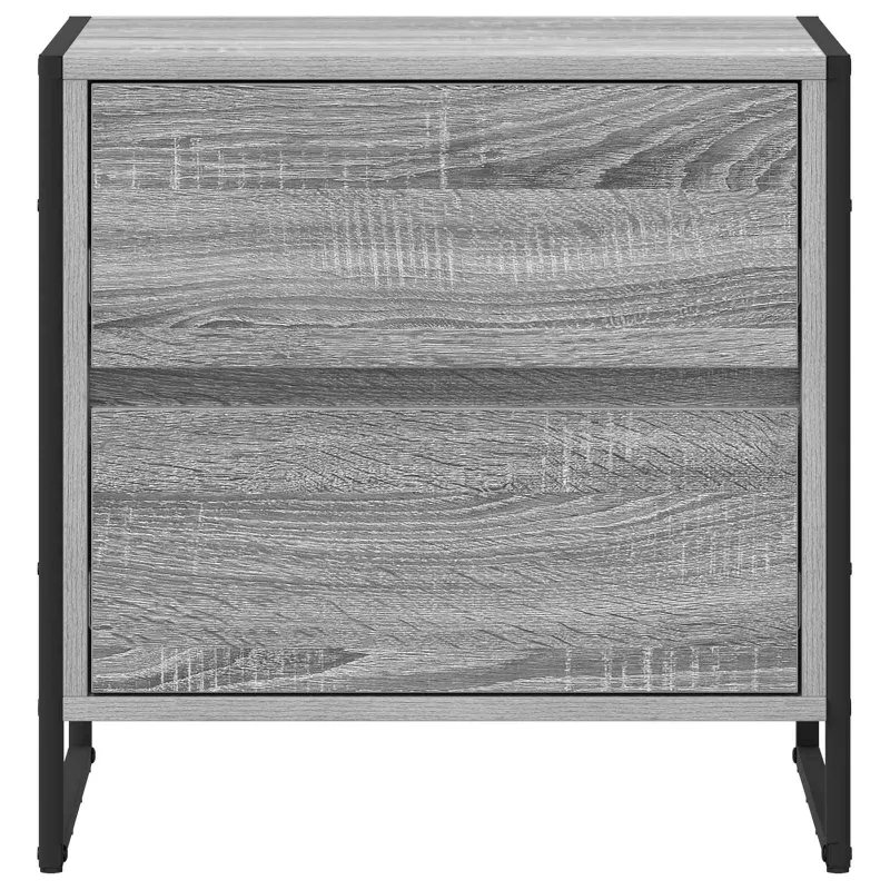 Naktinis staliukas 2 pcs Pilkas Sonoma 50 x 39.5 x 50 cm