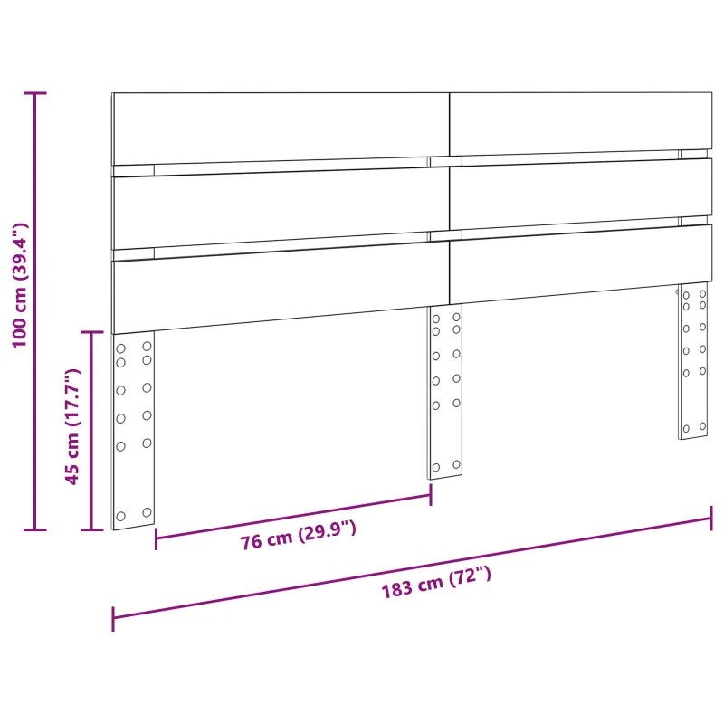 Galvūgalis Betono pilka 100 cm Apdirbta mediena