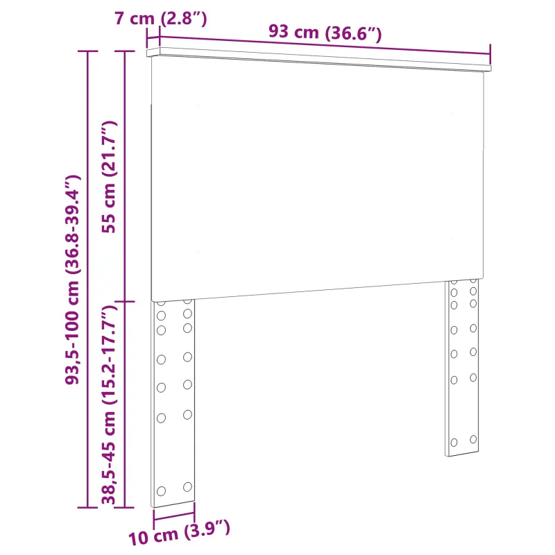 Galvūgalis Sonoma ąžuolas 100 cm Dirbtinė mediena