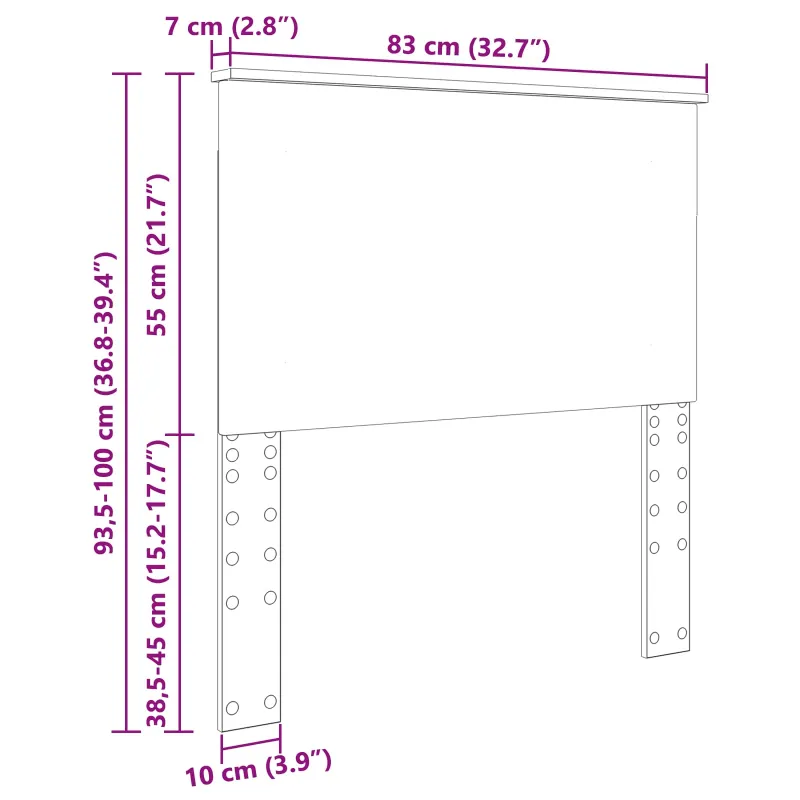 Galvūgalis Baltas 100 cm Dirbtinė mediena