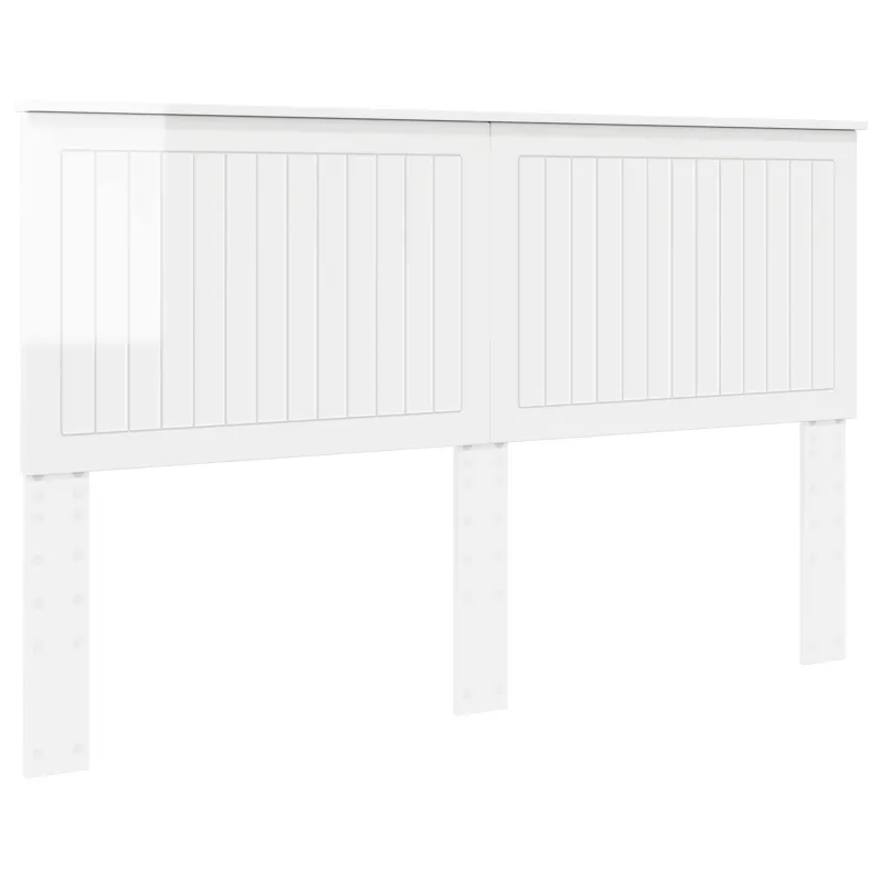 Galvūgalis su galvūgalio Blizgus baltas 160 cm Apdirbta mediena