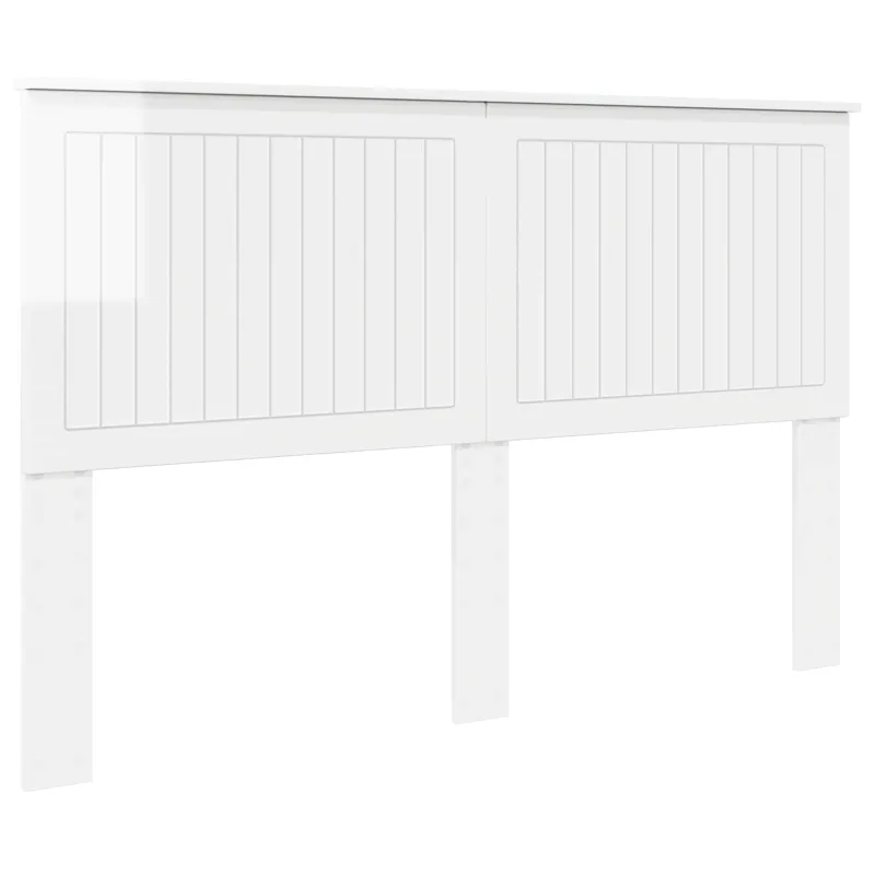 Galvūgalis su galvūgalio Blizgus baltas 150 cm Apdirbta mediena