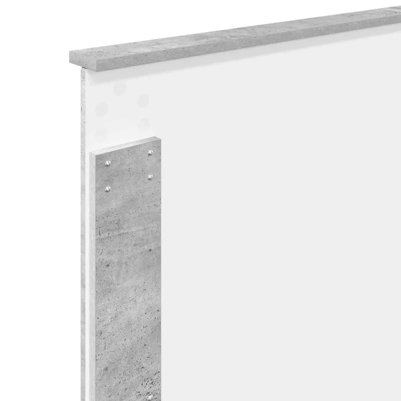 Galvūgalis su galvūgalio Betono pilka 90 cm Apdirbta mediena