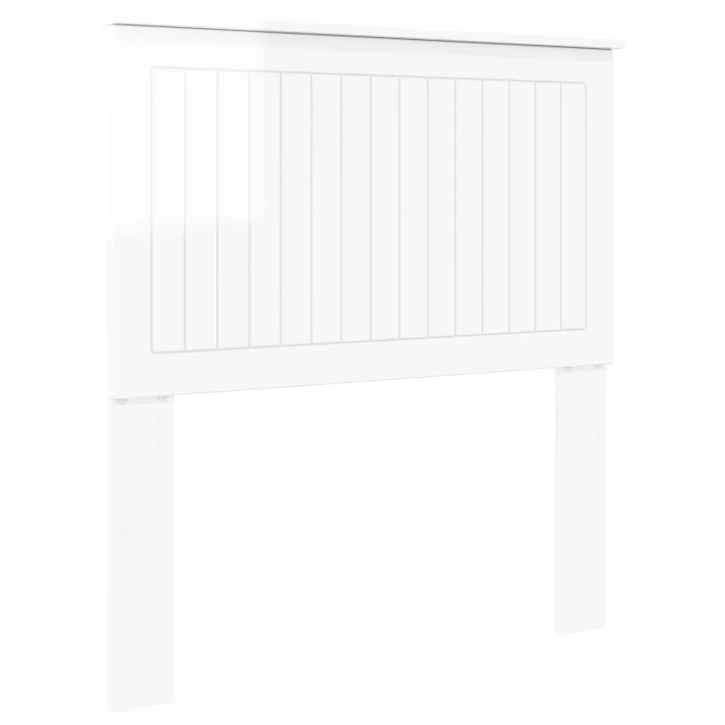 Galvūgalis su galvūgalio Blizgus baltas 90 cm Apdirbta mediena