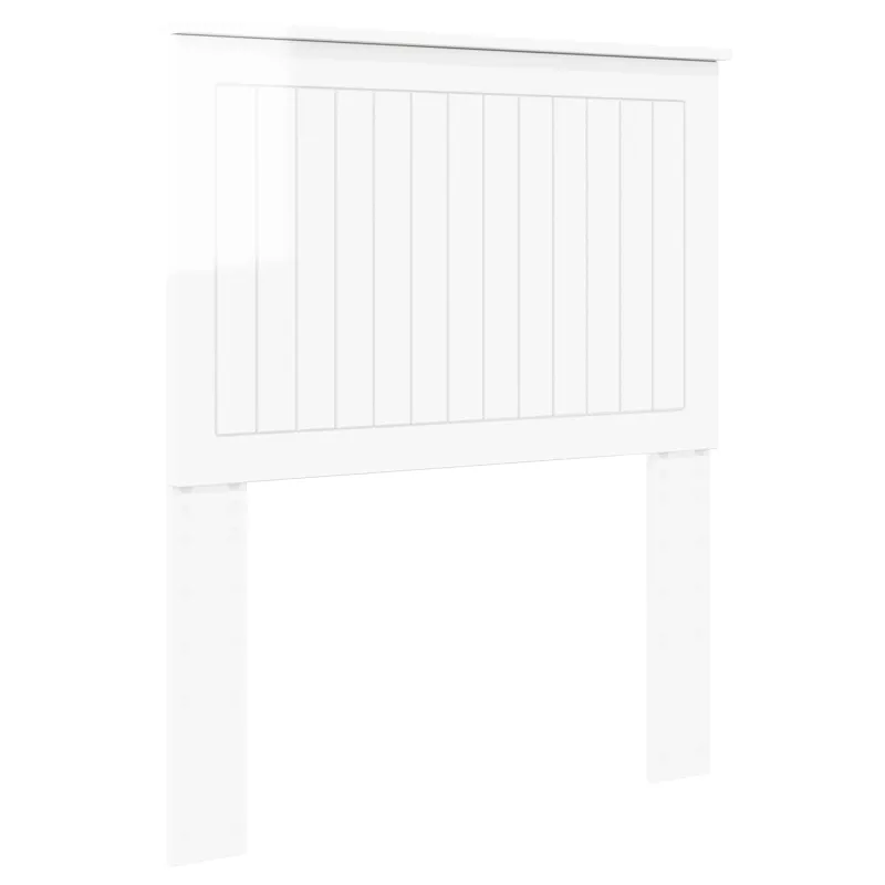 Galvūgalis su galvūgalio Blizgus baltas 80 cm Apdirbta mediena