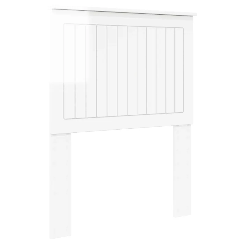 Galvūgalis su galvūgalio Blizgus baltas 75 cm Apdirbta mediena