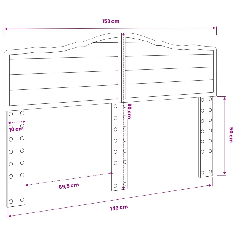Galvūgalis Blizgus baltas Apdirbta mediena