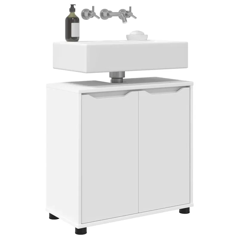 Vonios kriauklės cabinetas su lentyna Balta 60 x 30 x 60 cm