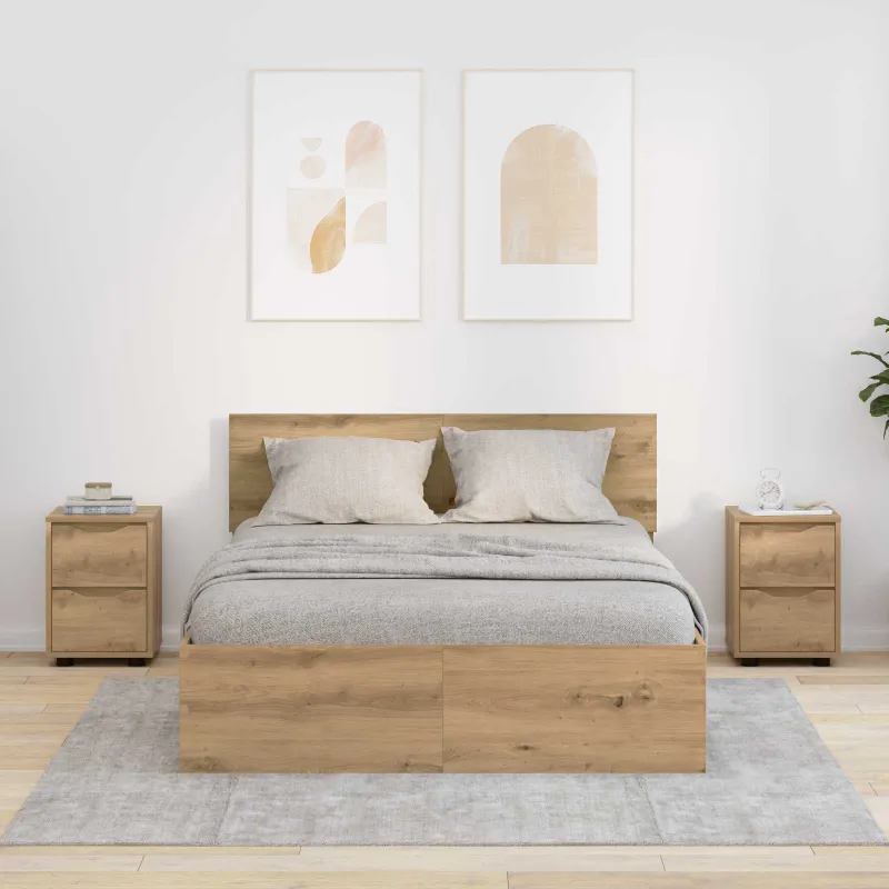 Naktiniai staliukai 2 pcs Amatininkų ąžuolas 30,5 x 30 x 43 cm