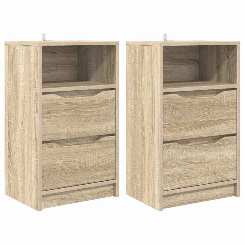 Naktiniai staliukai 2 pcs Sonoma ąžuolas 40 x 30 x 467 cm