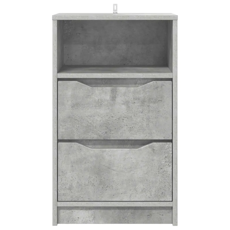 Naktiniai staliukai 2 pcs Betono pilka 40 x 30 x 467 cm
