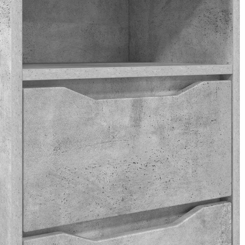 Naktiniai staliukai 2 pcs Betono pilka 40 x 30 x 467 cm