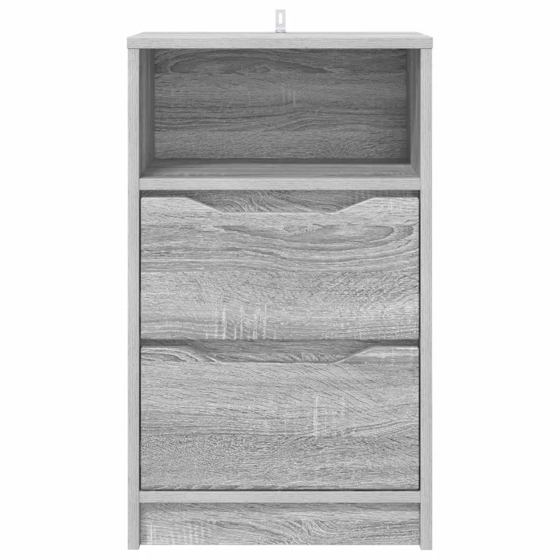 Naktiniai staliukai 2 pcs Pilkas Sonoma 40 x 30 x 467 cm