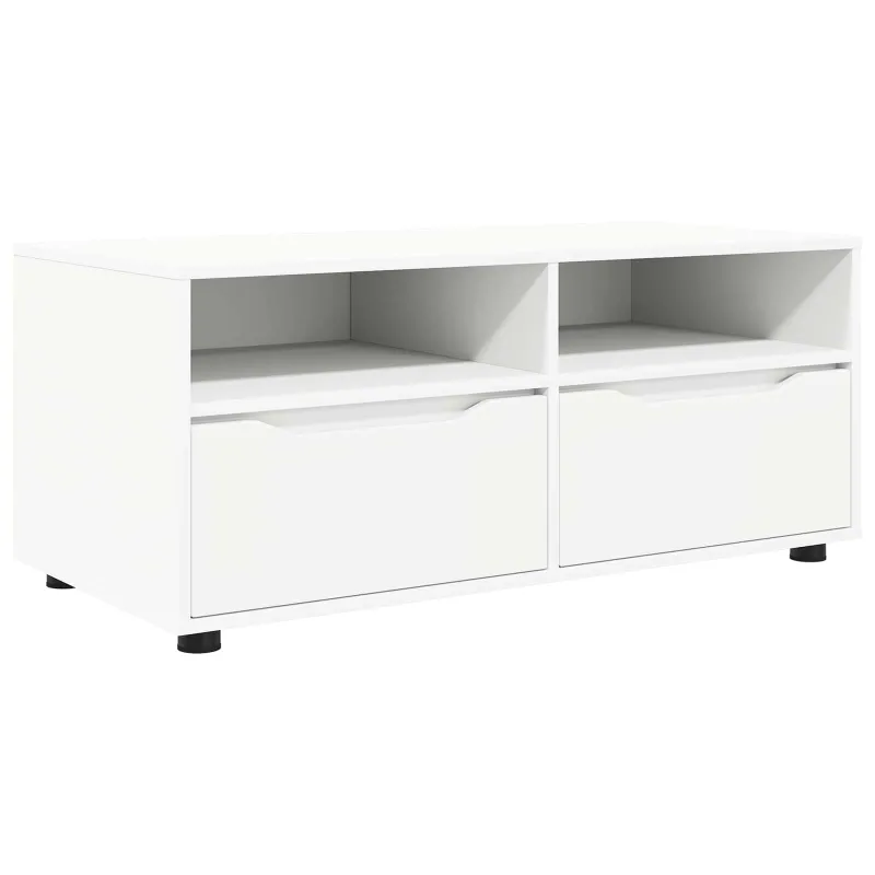 Televizoriaus spintelė Balta 100 x 48 x 43 cm Apdirbta mediena