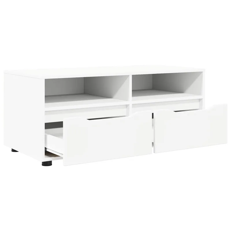 Televizoriaus spintelė Balta 100 x 48 x 43 cm Apdirbta mediena