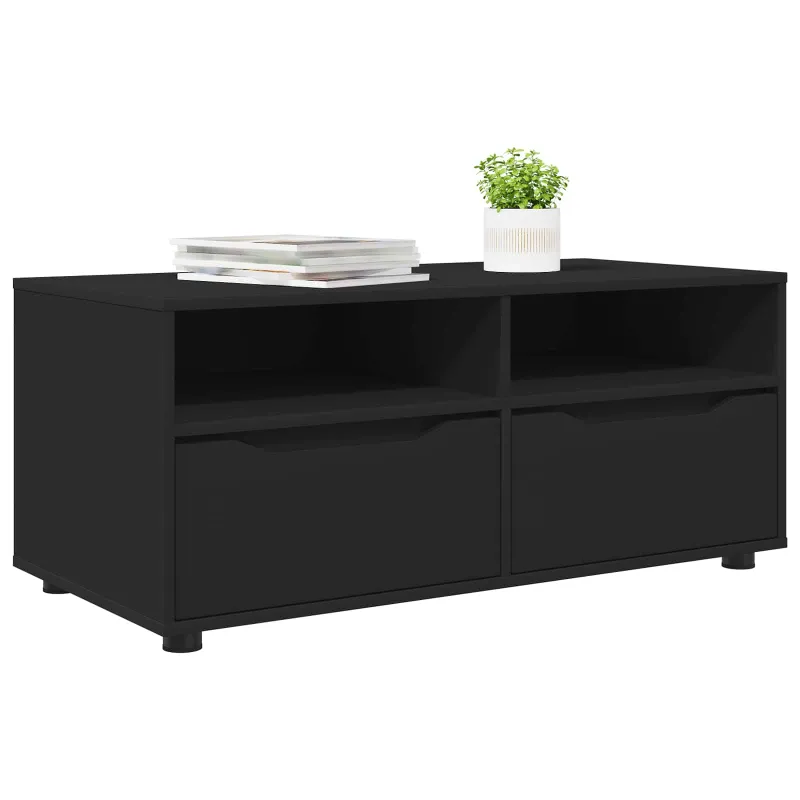 Televizoriaus spintelė Juoda 100 x 48 x 43 cm Apdirbta mediena