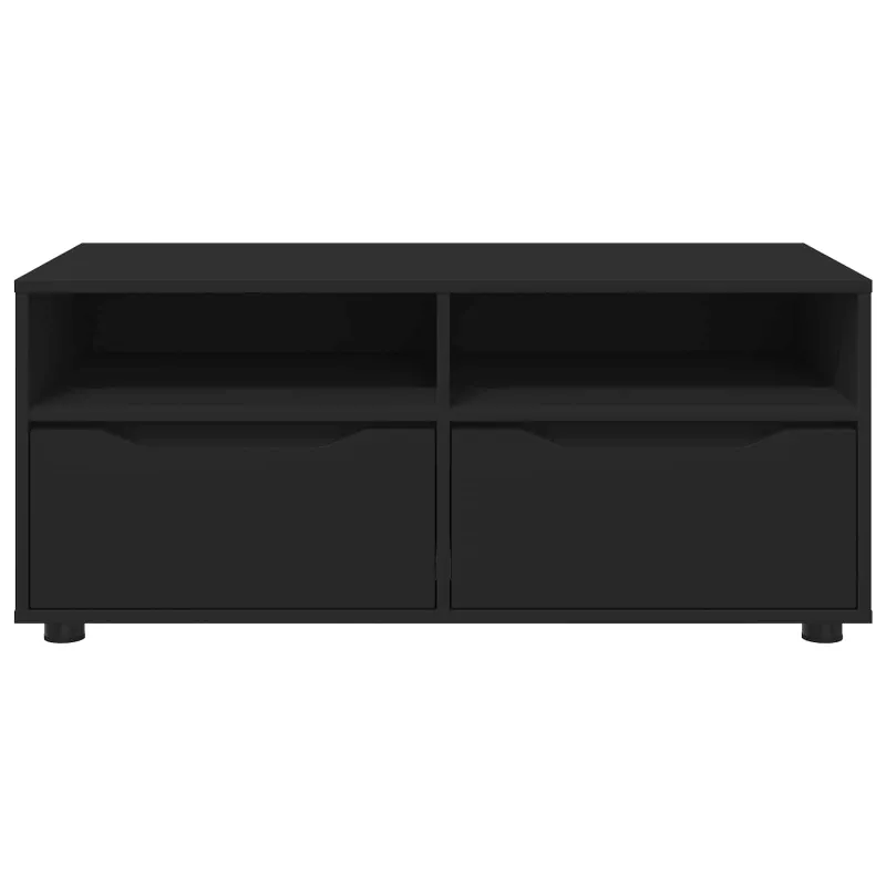 Televizoriaus spintelė Juoda 100 x 48 x 43 cm Apdirbta mediena