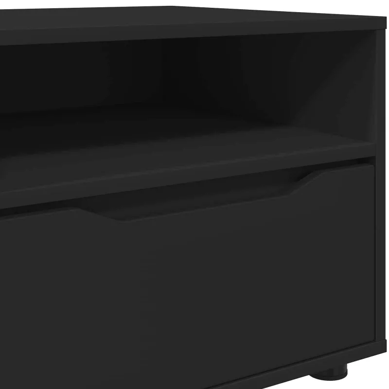 Televizoriaus spintelė Juoda 100 x 48 x 43 cm Apdirbta mediena