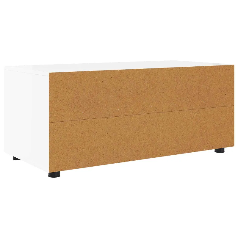 Televizoriaus spintelė Aukštai blizganti balta 100 x 48 x 43 cm