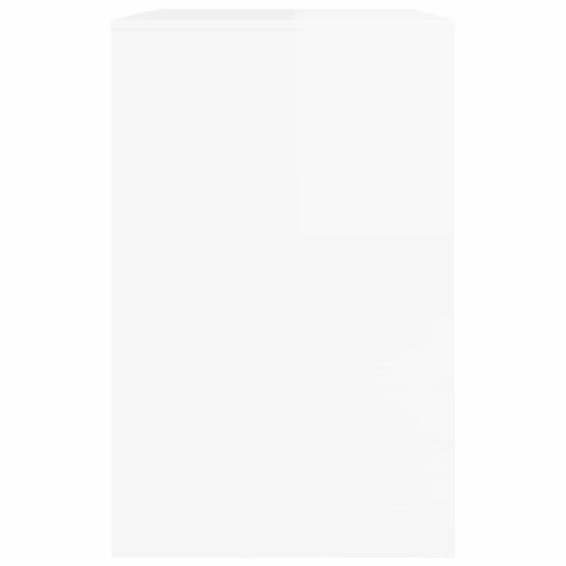 Stalas su stalčių Aukšto Blizgesio Baltas 100 x 50 x 78 cm
