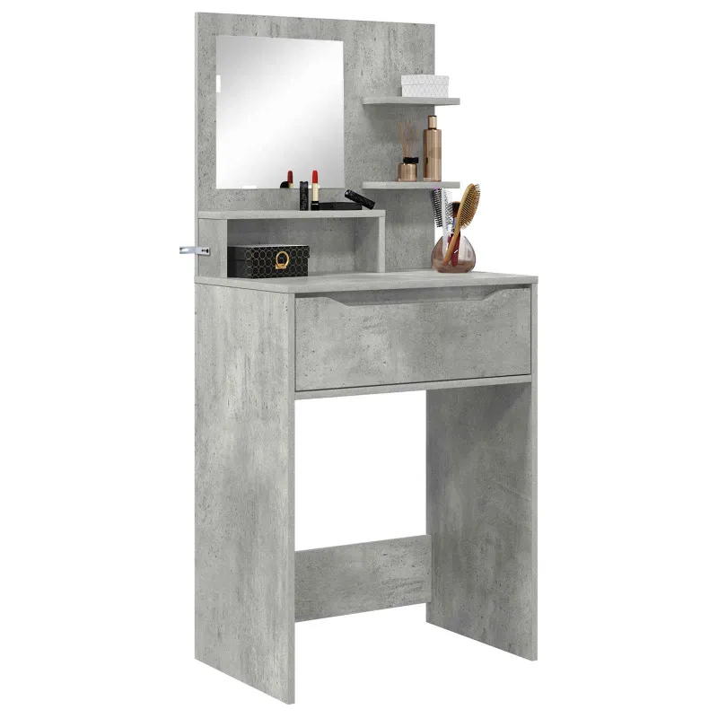 Miegamojo persirengimo stalai Betono pilka 80 x 39,6 x 135 cm