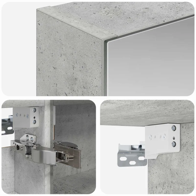 Vonios veidrodžio spinta Betono pilka 40 x 10,5 x 60,5 cm