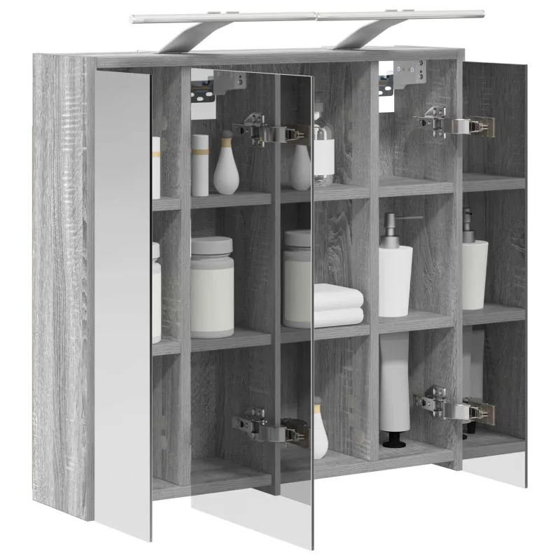 Vonios veidrodžio spinta Pilkas Sonoma 63,5 x 16 x 62,5 cm