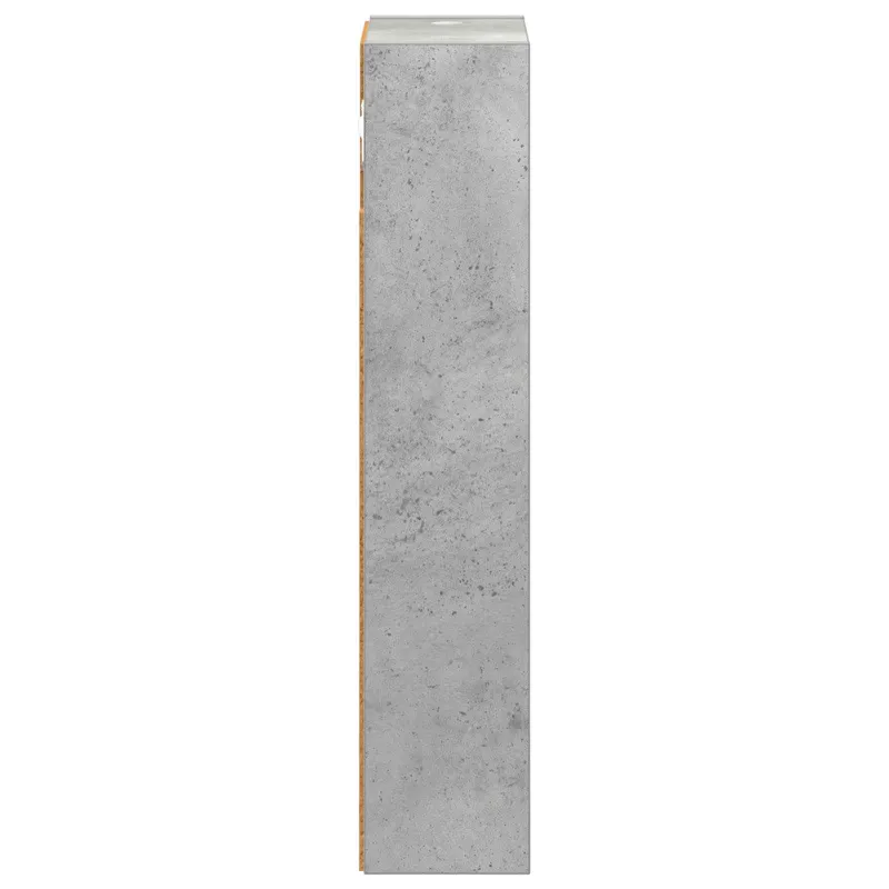 Vonios sieninė spintelė su lentyna Betono Pilka 20 x 10 x 50 cm